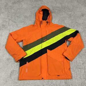 Armada Mega Rex Mens XL Snowboarding Ski Jacket Waterproof Orange Silence Hooded